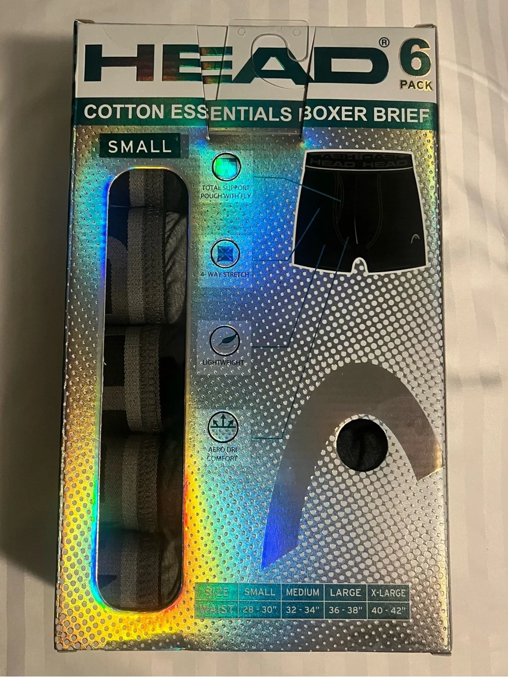 BNIB HEAD 6 Boxers Briefs Men’s Small